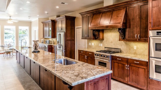 services_kitchen-counters Stain-resistant granite kitchen countertop featured in a modern home interior
