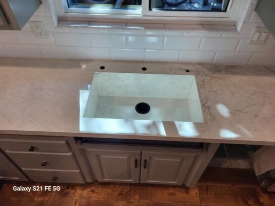 Top-view-of-porcelain-kitchen-sink